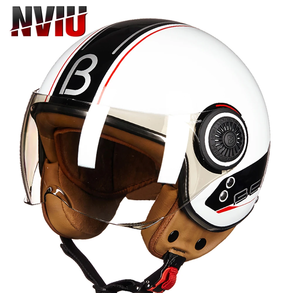 

BEON Motorcycle Helmet 3/4 Open face helmets Retro Capacete motocross Moto Scooter Motorbike Bicycle Racing Helmet
