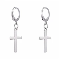 kissitty 20pairs personality stainless steel cross pendants for women hypoallergenic ear jewelry family friends couple gifts