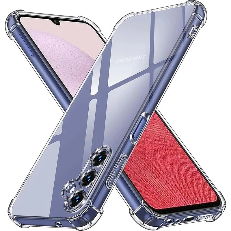 Противоударный Прозрачный чехол для телефона Samsung Galaxy S24 S23 S22 Ultra A13 4G 5G A04S A05S A15 A53 A54