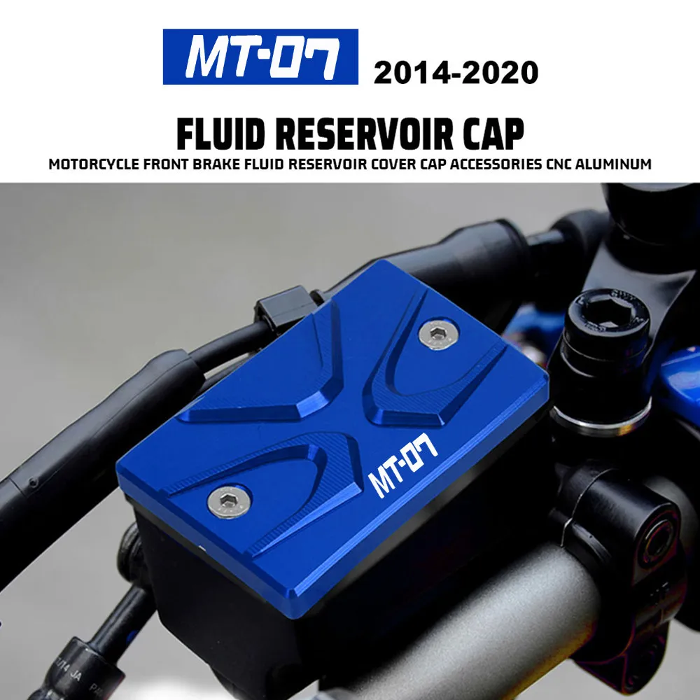 

FOR Yamaha MT 07 MT07 MT-07 2014 2015 2016 2017 2018 2019 2020 Motorbike Front Rear Brake Fluid Reservoir Cap Cover 2023 2022 21