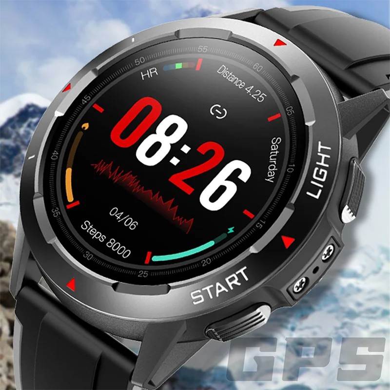 

2022 GPS Outdoor Sports Swimming Fitness Men Smart Watch IP68 Waterproof Altimeter Barometer Compass SmartWatch for Android IOS