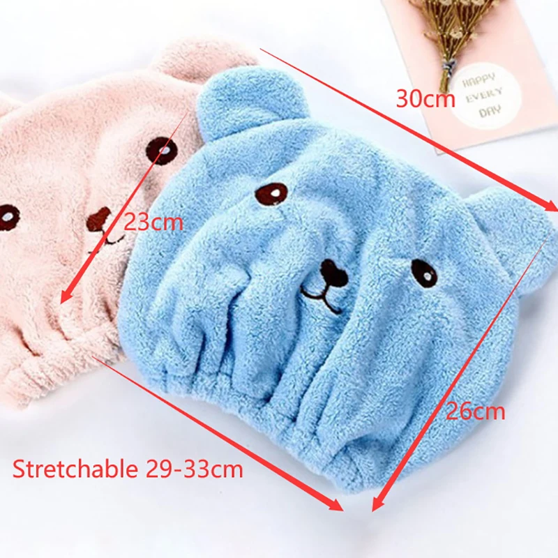 Шапочка для сухих волос женщин быстросохнущее впитывающее толстое полотенце из