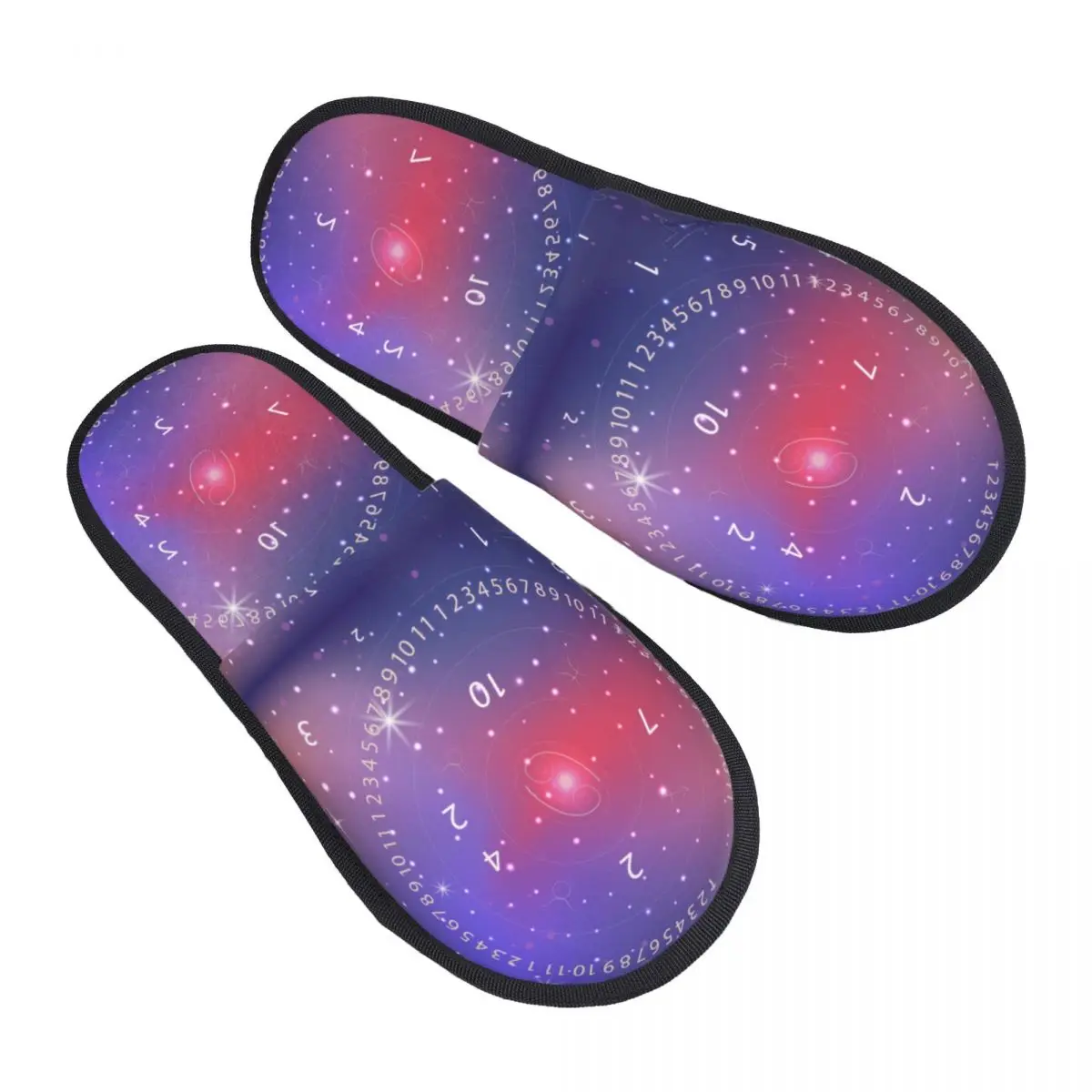 

Indoor Numerology Background Warm Slippers Winter Home Plush Slippers Fashion Home Soft Fluffy Slippers