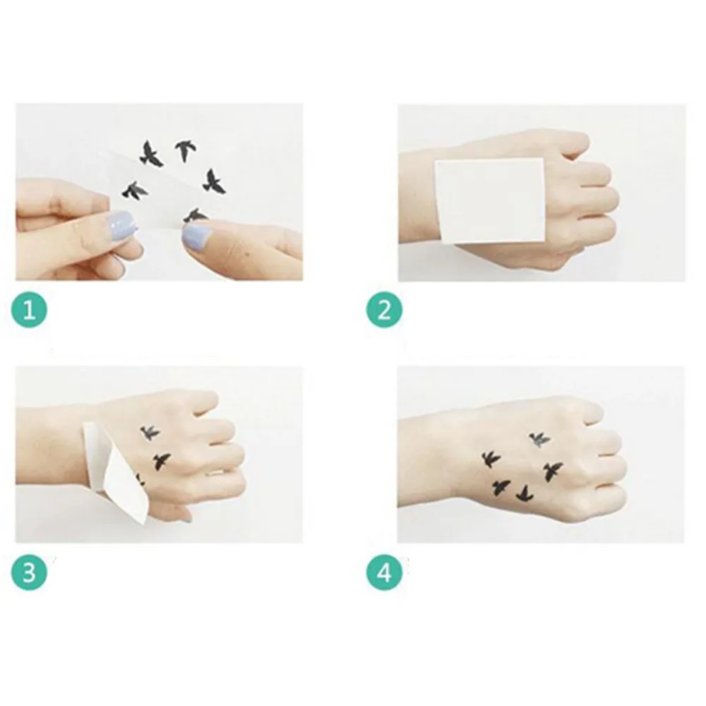 Водостойкая Временная тату-наклейка большие геометрические татуировки с