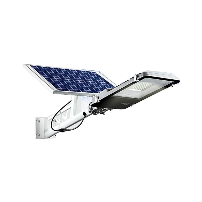 Фото Уличный светодиодный светильник IP65 с высокой светоотдачей 30-120 Вт, солнечная панель из монокристаллического кремния, литой алюминиевый корпус №4