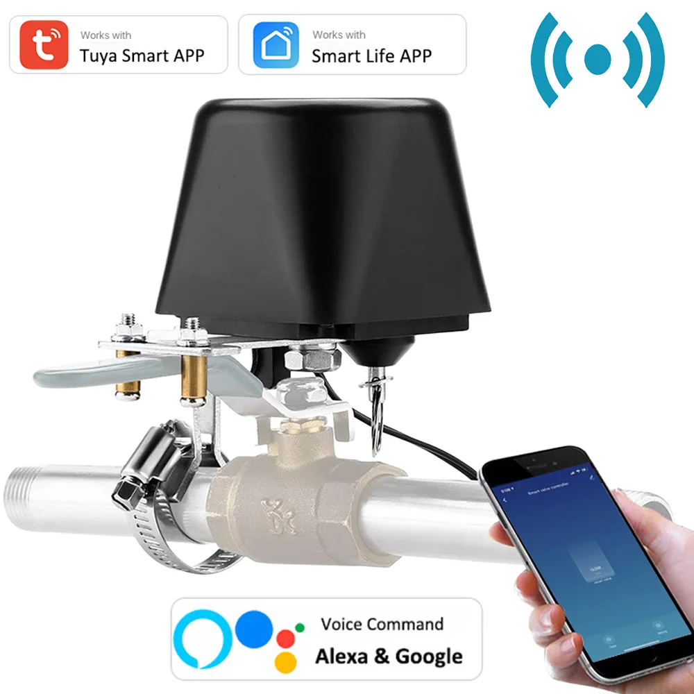 Умный клапан для воды Alexa Google с Wi-Fi таймер отключения контроль распылителя