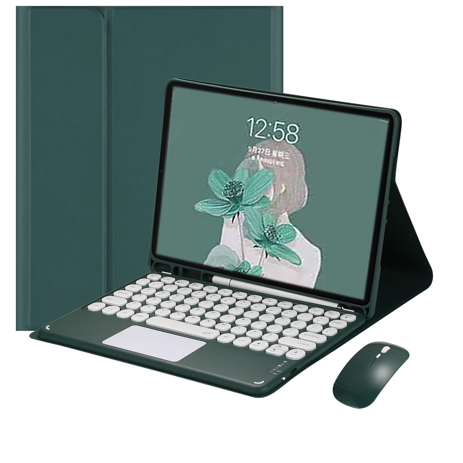 

keyborad is 12 inch For Samsung Galaxy Tab S8 Ultra 14.6 Case SM-X900 X906 Tri-Folding Cover for Coque Galaxy Tab S8 Ultra