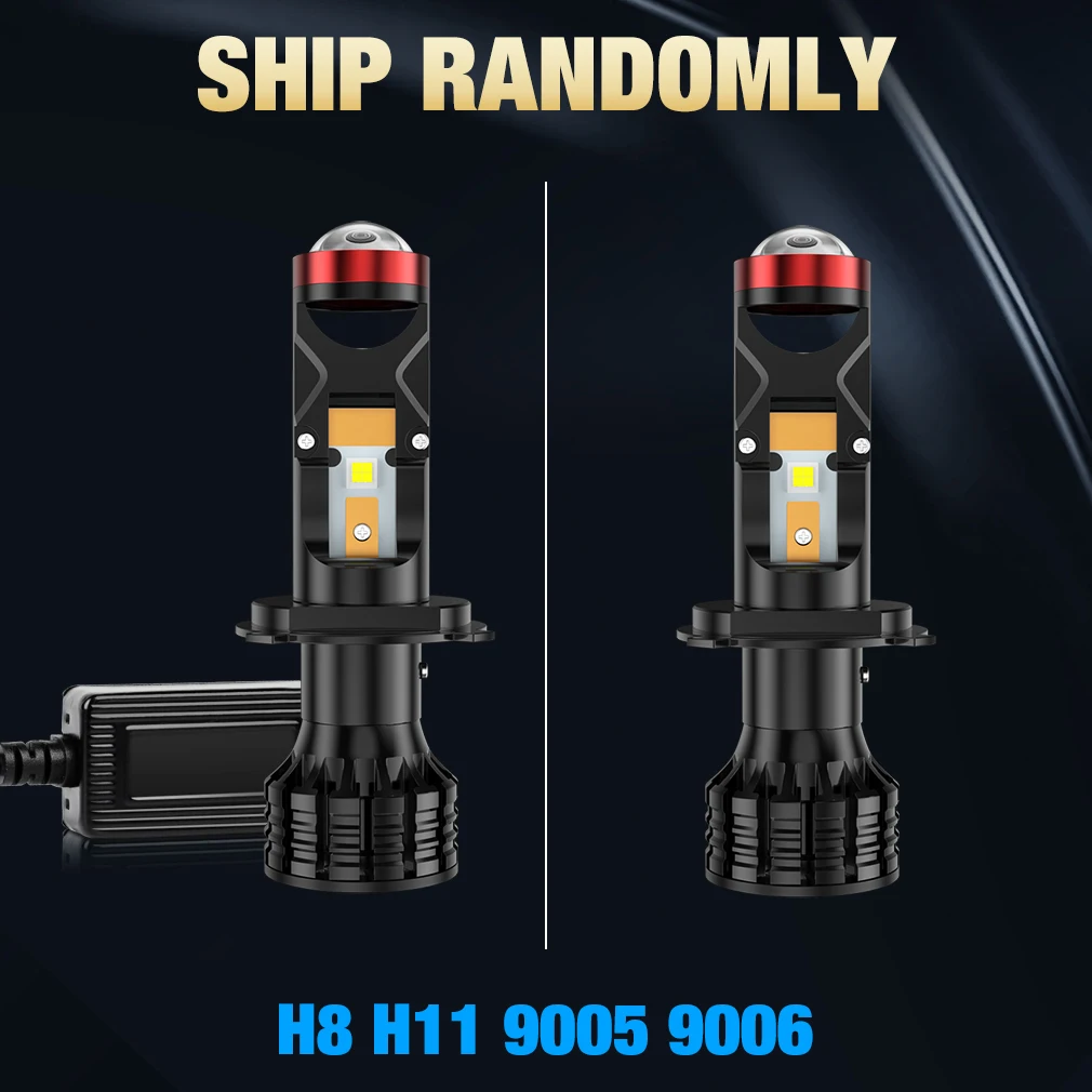 Светодиодный проектор H4 H7 H11 9005 HB3 9006 HB4 мини-линза автомобильная мотоциклетная