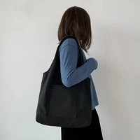 harajuku ladies canvas bag vest shoulder bag ladies portable canvas bag simple student travel bag large capacity shopping bag