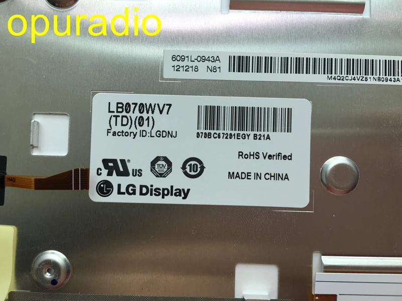 Original new 7inch LCD display LB070WV7-TD02 LB070WV7-TD01 with touch screen for Hyundai Veloster car DVD GPS navgation | Автомобили и