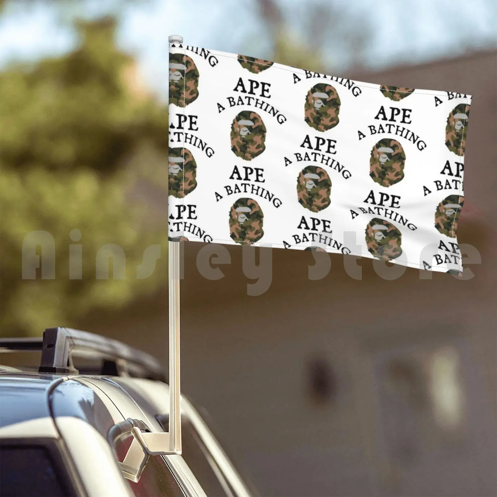 Уличный декор флаг автомобиля Ape забавные мемы обзор документальный фильм Акула