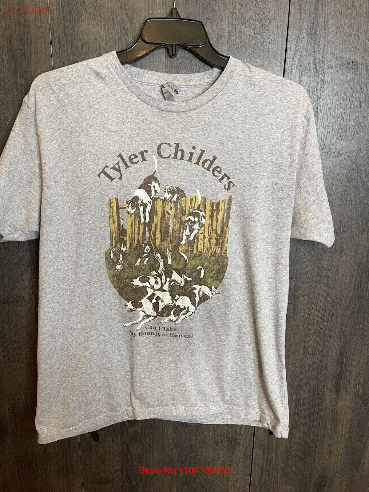 Футболка Tyler Childers Can I Take My Hounds To Heaven для взрослых размеры XL серая