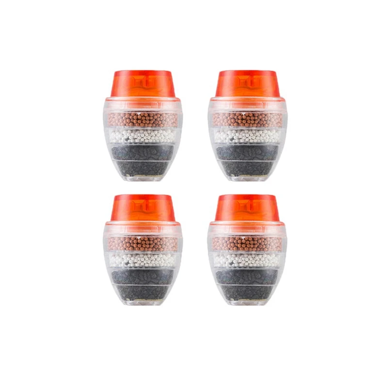 

Water Tap Filter Kitchen Tap Filtration Activated Carbon Removes Chlorine Fluoride Hard Water Softener Orange