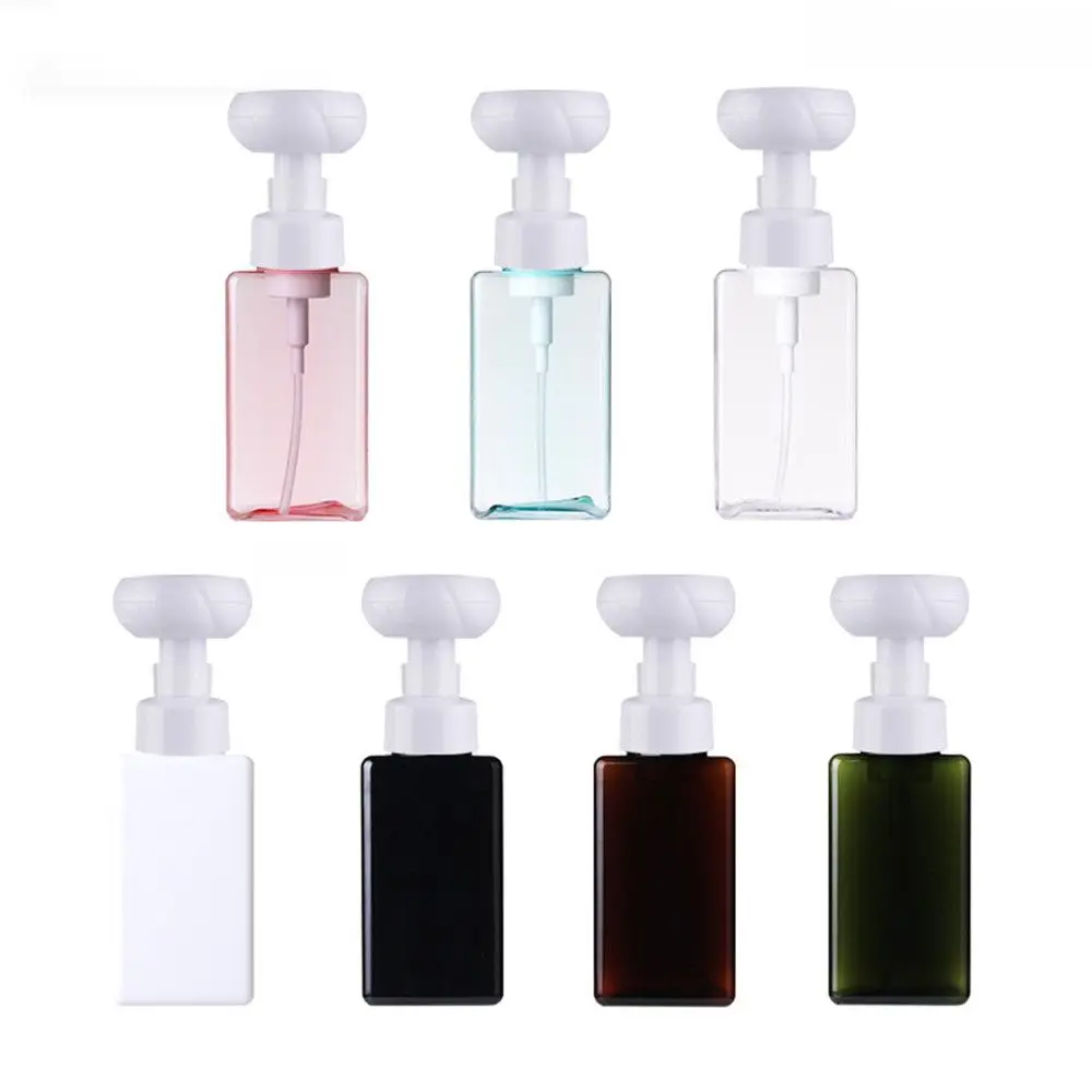 

450ML Hand Sanitizer Shampoo Shower Gel Foaming Lotions Cosmetic Bottle Soap Bottle Pump Container Flower Soap Dispenser