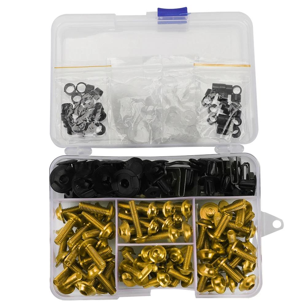 ępione akcesoria motocyklowe Zestaw aluminiowych śrub owiewki klipsów do nakrętek HUSQVARNA 701ENDURO Enduro701 701 SUPER MOTO ENDURO