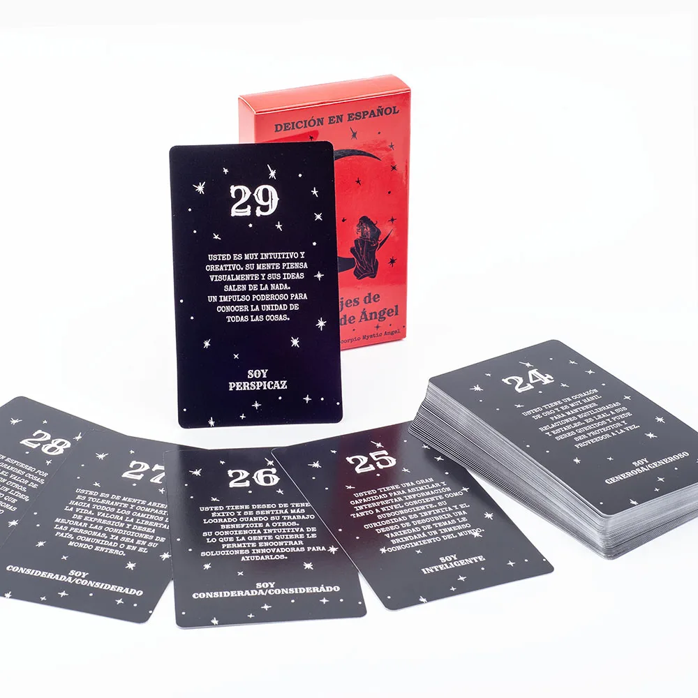 Испанская версия набор игральных карт с посланиями ангела 54 шт. для гадания и