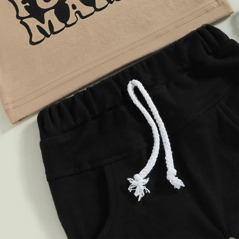 Комплект летней детской одежды из 2 предметов для мальчиков футболка с коротким