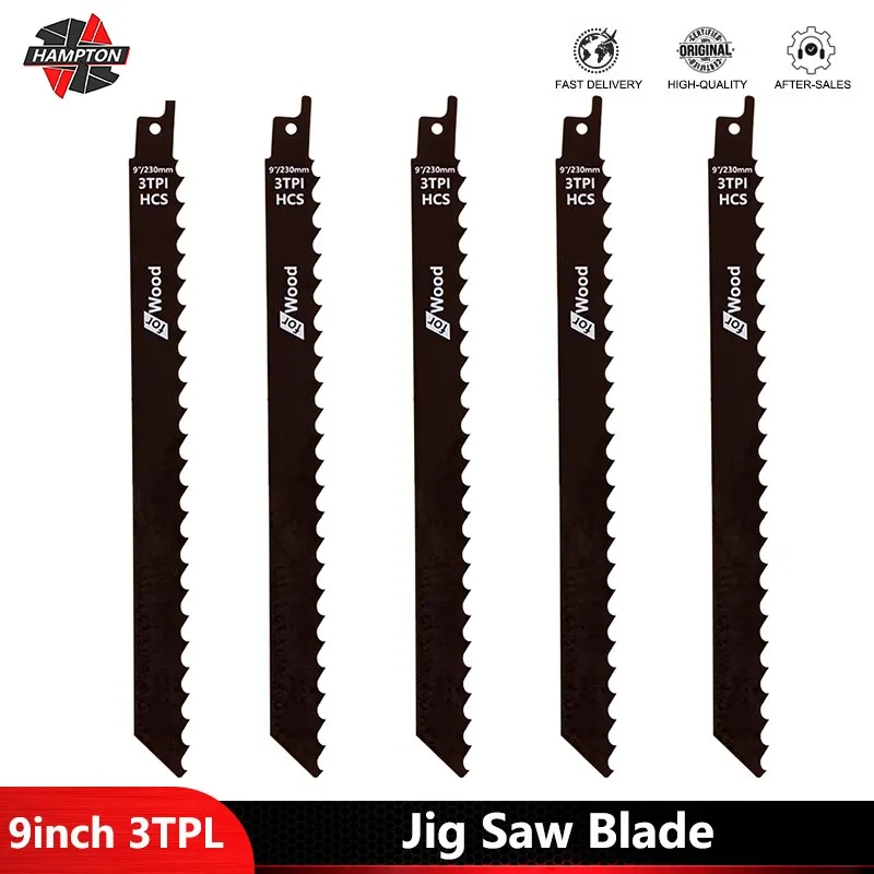 

Jig Saw Blade 9" 3TPI 230mm Pruning Sharp Ground Teeth for Wood Fast Cutting Tools
