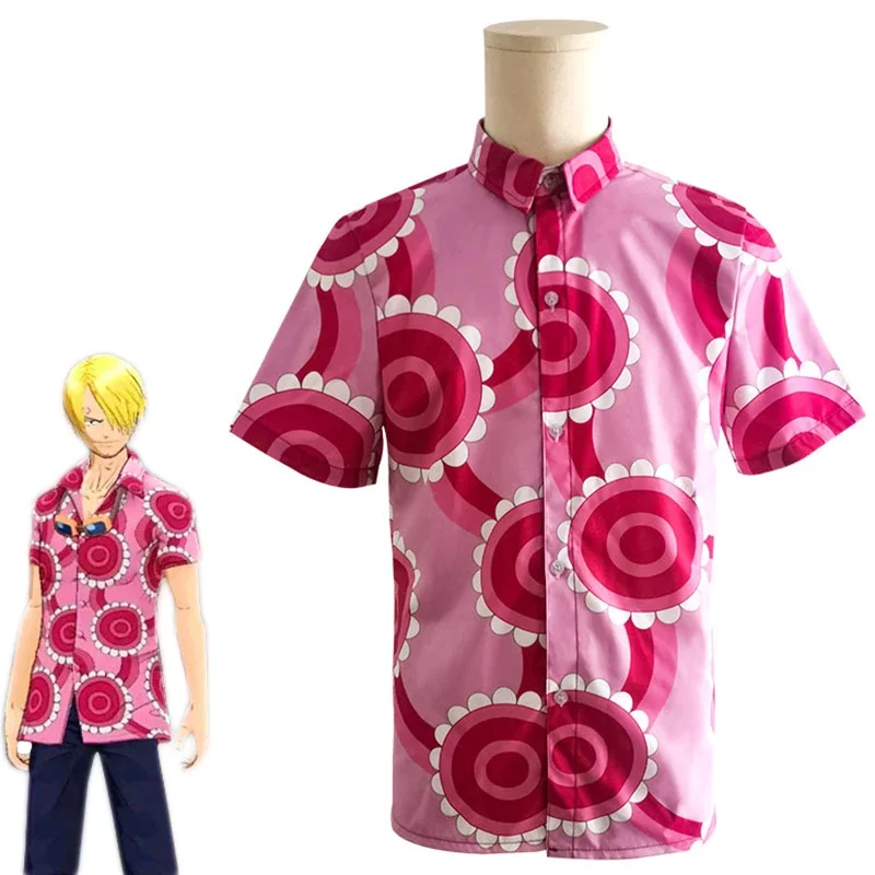 Футболка для косплея аниме Sanji летняя повседневная футболка унисекс с коротким