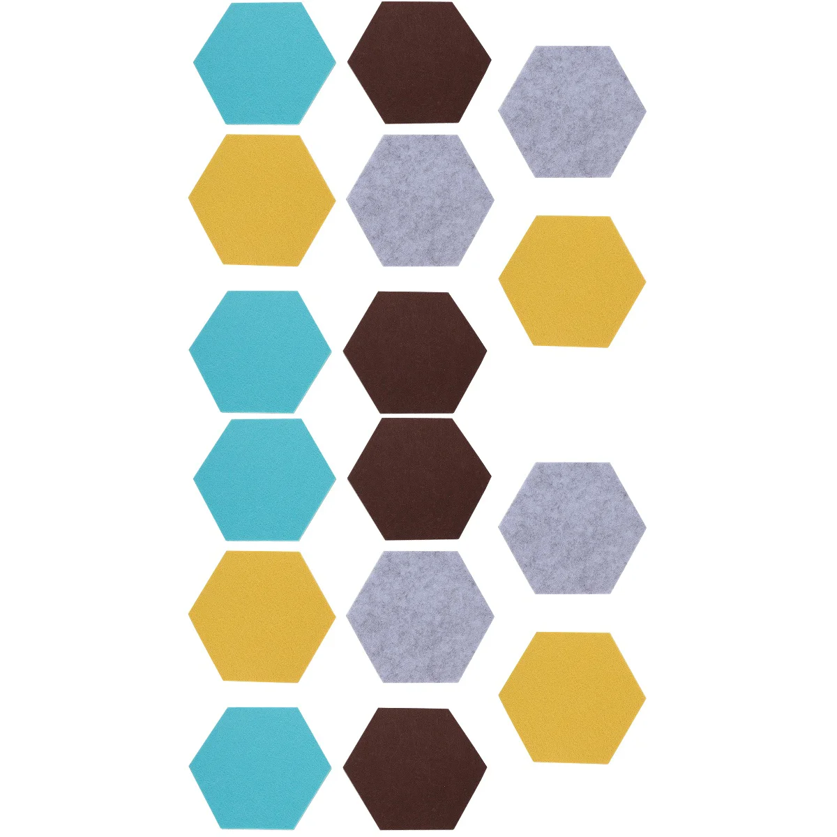 

16 Felt Hexagon Tile Board Felt Wall Board Self-Adhesive Wall Memo Board