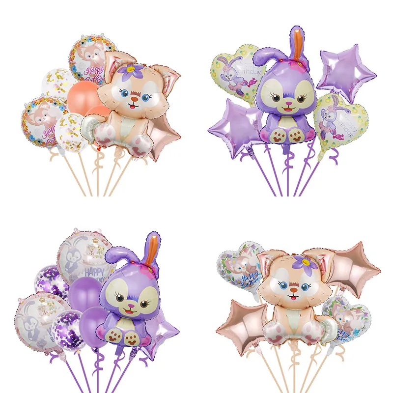 

Disney LinaBell And StellaLou Cartoon Birthday Party Decorations Latex Aluminum Film Digital Balloon Baby Shower Girl Kid Gift