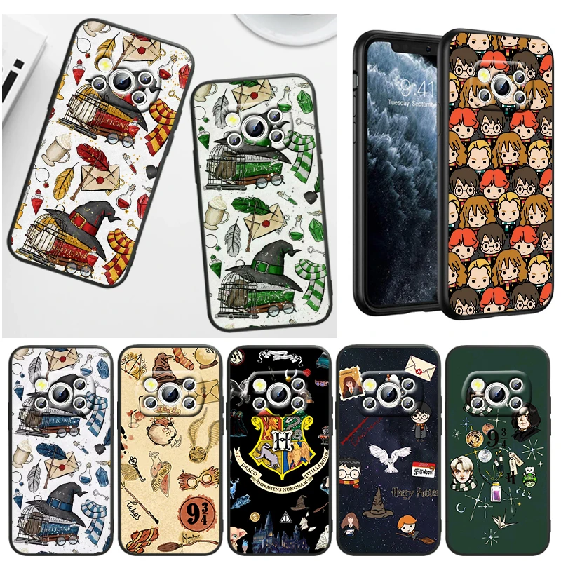 

Harry Potter Magic For Xiaomi Poco C40 C50 F4 M4 X4 GT X3 F3 GT M3 C3 NFC M2 F2 Pro Mi Mix3 Silicone Black Phone Case