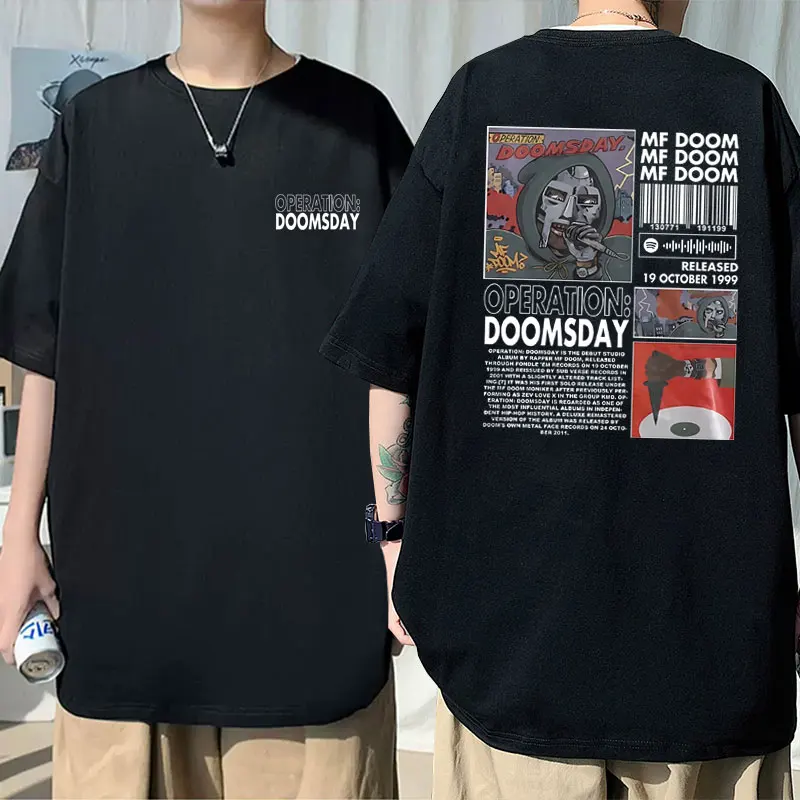

Hip Hop Rapper Mf Doom Operation Doomsday Album Graphic T Shirt Streetwear Male Oversized T-shirts Summer Men Pure Cotton Tshirt