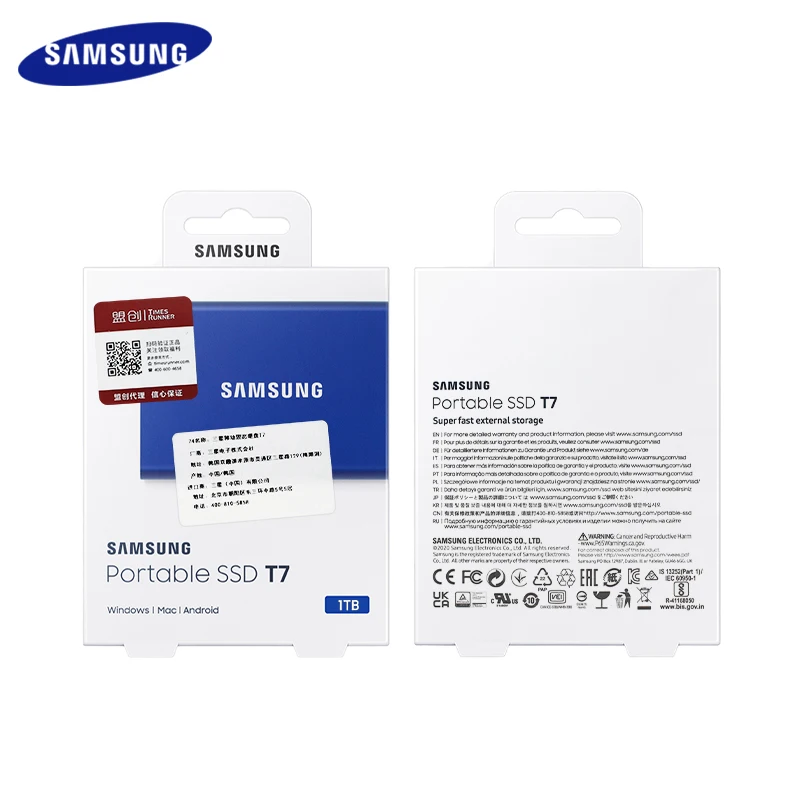 Портативный SSD-накопитель Samsung T7 500 Гб ТБ USB 3 2 |