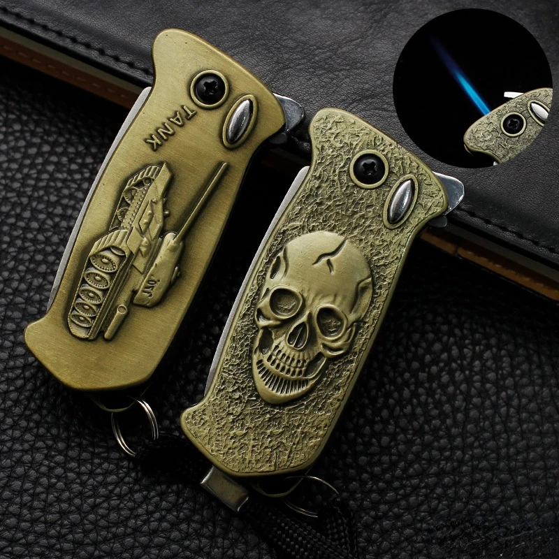 

Windproof Butane Gas Lighter Bottle Opener Blue Green Flame Cigar Lighter Jet Torch Lighter Keychain Lighter Smoking Accessories