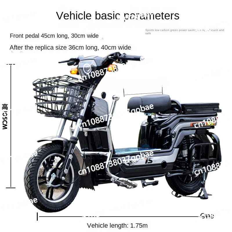 Грузовик King Электрический мотоцикл Грузовой тяговый Manned 60v72v Двухколесный мощный