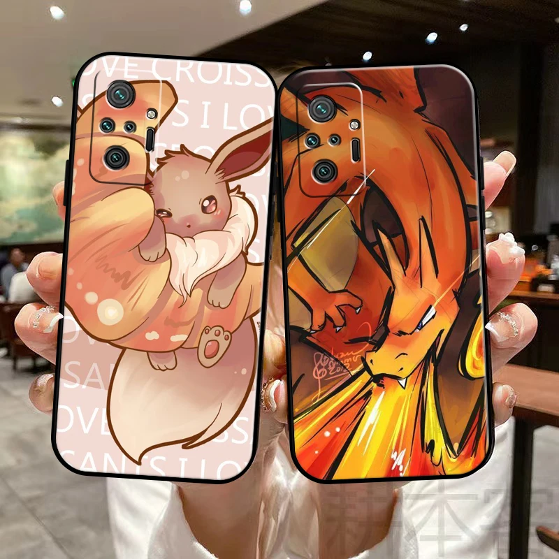 

Cartoon Pikachu Pokémon Phone Case For Xiaomi Redmi Note 9T 9S 9 Pro Max 10 10X 10 Pro Max 10T 10S 5G Soft Funda Coque Carcasa