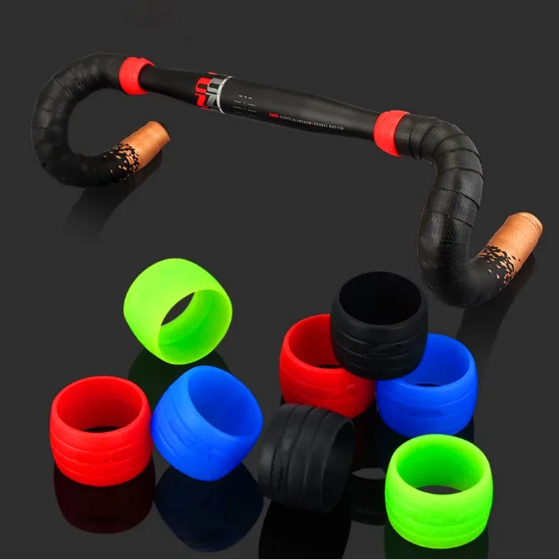 

1 Pair Road Bike Silicone Handlebar Plug Rubbe Bicycle Accessories Anti-Skip Waterproof Wear Resistant Handlebar End Fixed