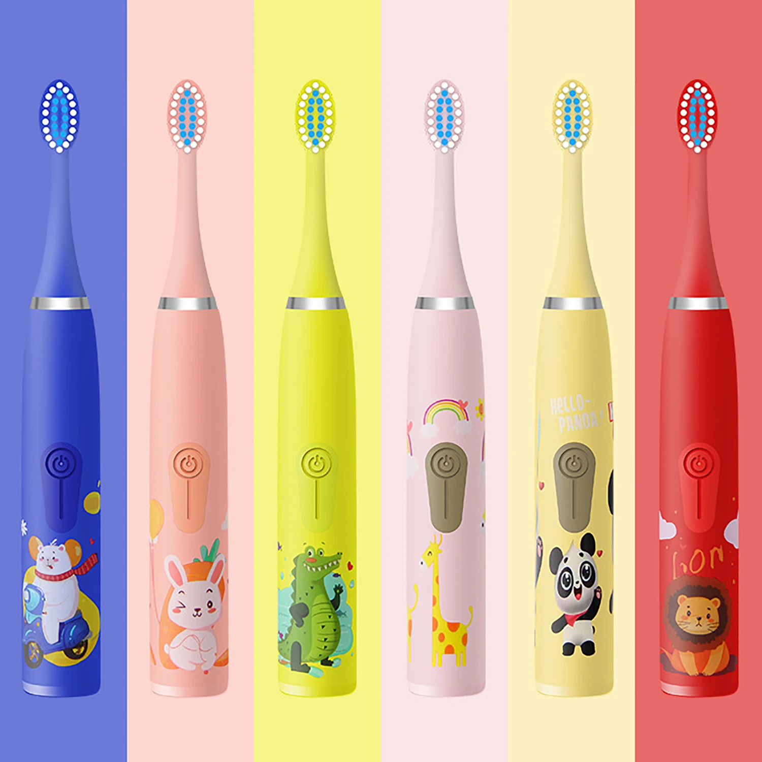

Electric Toothbrush Cute Set,Sonic Set for Kids,Oral Care Dental Whitening Clean,Replacement Teeth Brushes