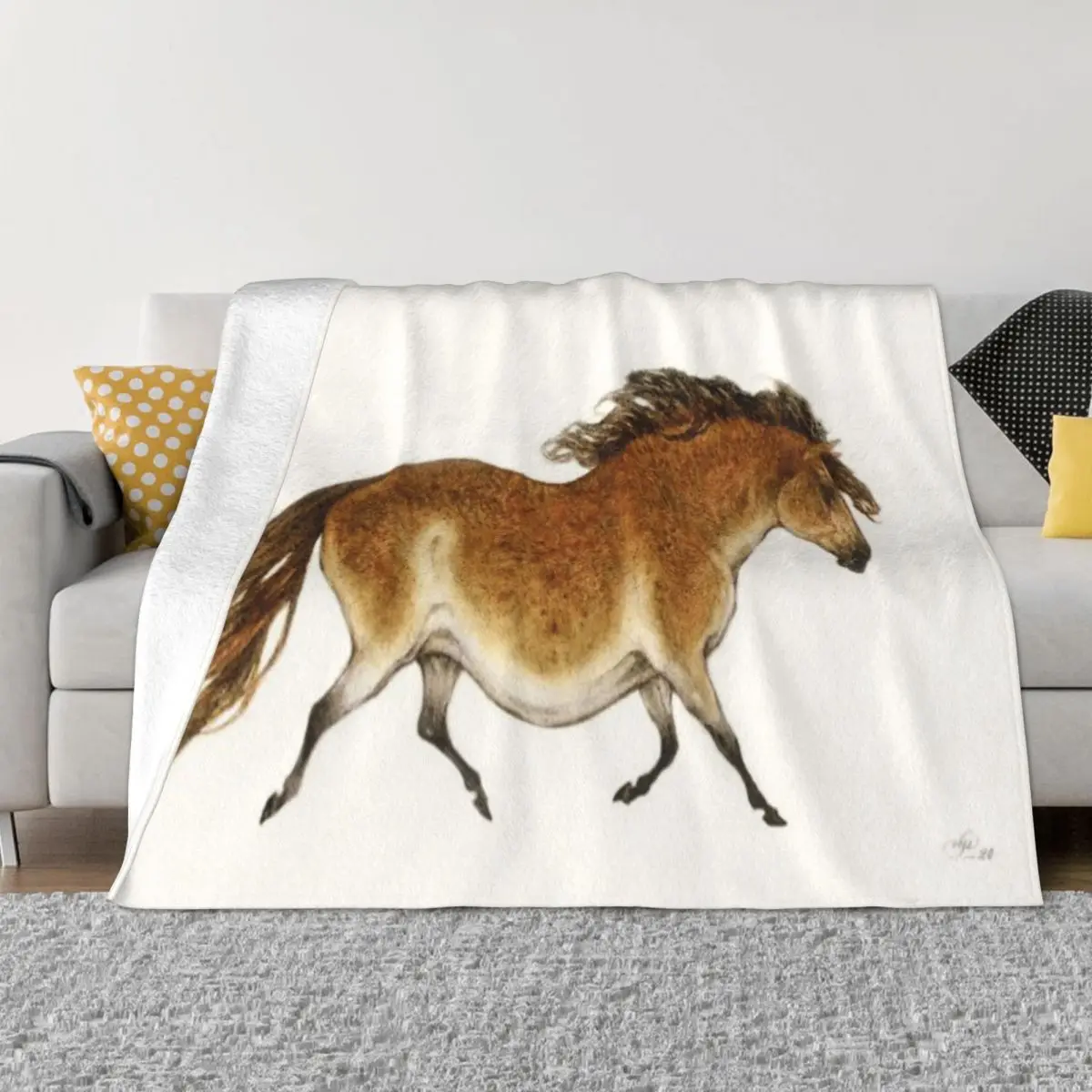 Pudgy Horse Lascaux Tribute 1 одеяло из микрофлиса