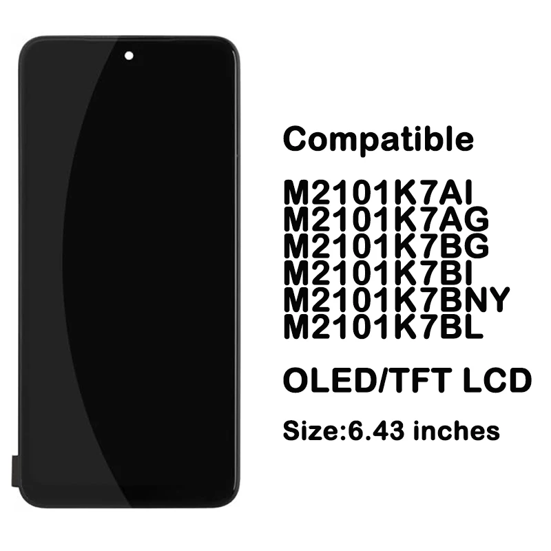Фото 100% протестированный OLED-дисплей для Xiaomi Redmi Note 10 с сенсорным экраном и дигитайзером в сборе для Redmi Note 10S M2101K7AG №2