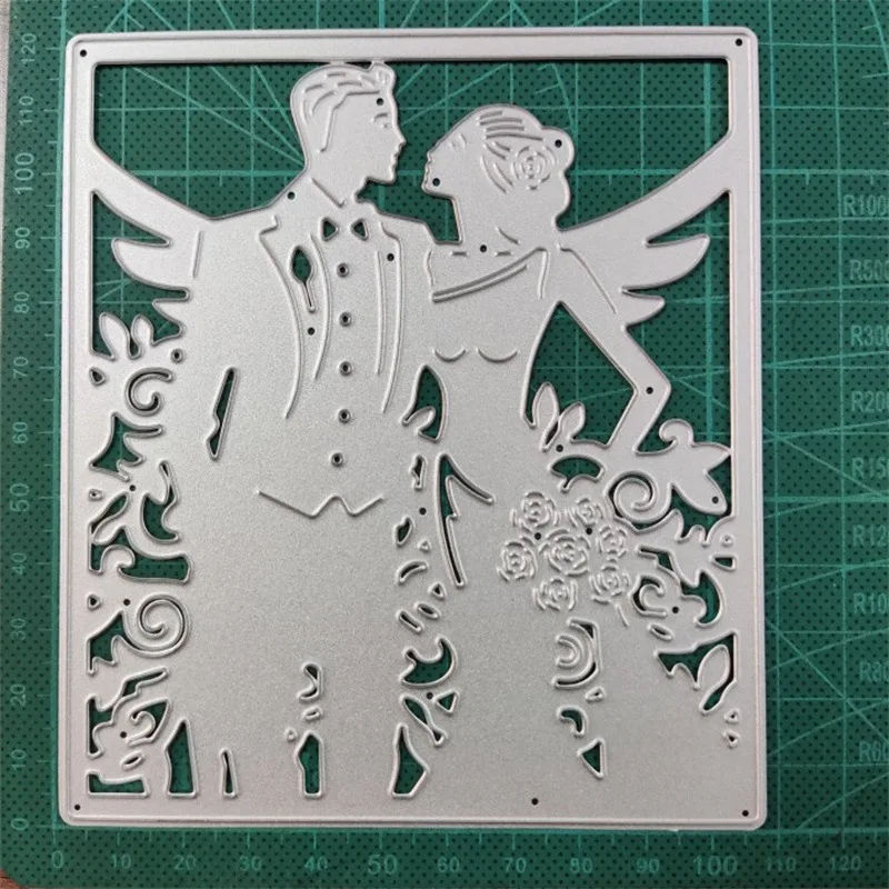 

Couple Frame Wedding Greeting Card DIY METAL CUTTING DIES Stencil Scrapbooking Photo Album Card Paper Embossing Craft DIY