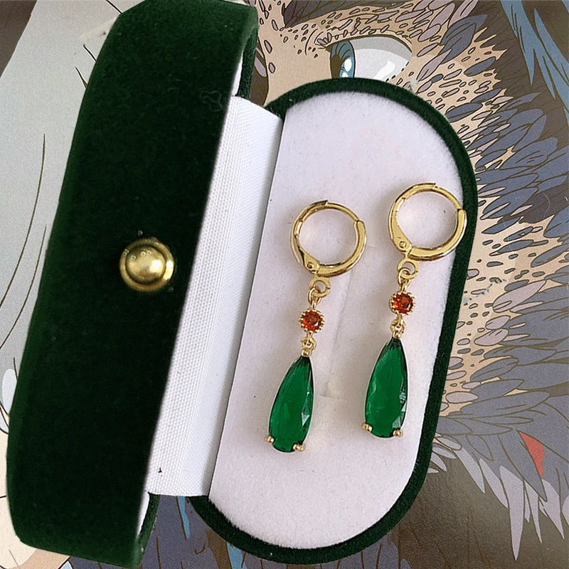 

New Anime Howl's Moving Castle Ear Studs Howl Costume Earrings Cosplay Jewelry Accessories Gift For Women Girls