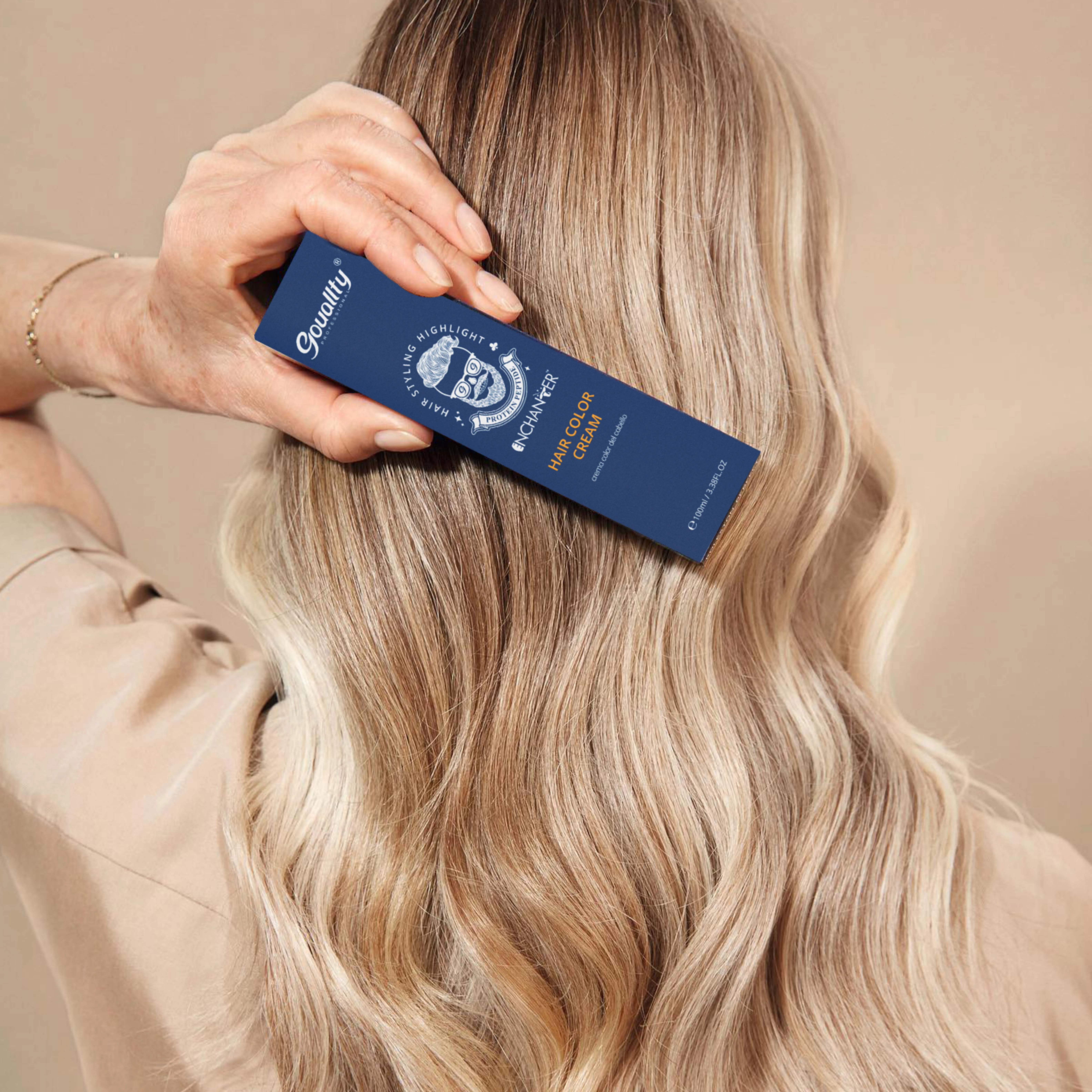 Permanent Ash Brown Silver Hair Dye Cream Natural Low Ammoina Hair Colour Tint