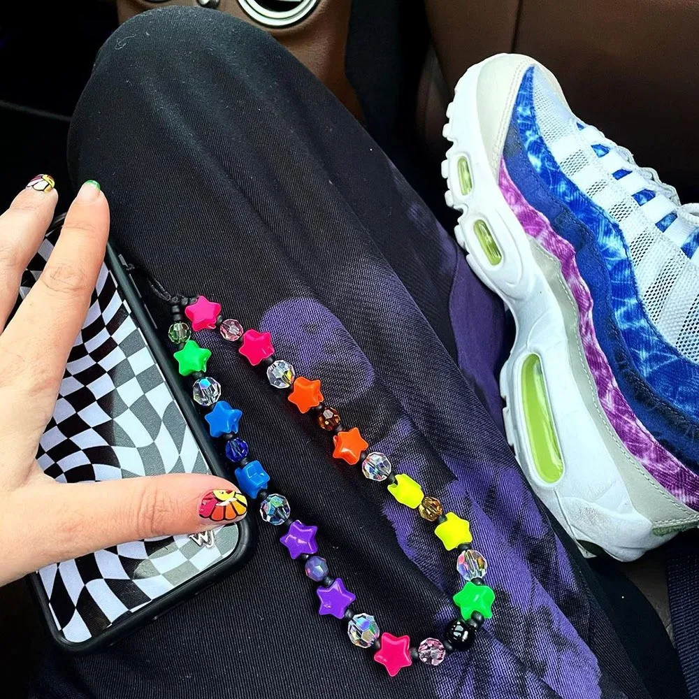 

Colorful Star Phone Charm Wholesale Supplier Mobile Phones Chain Beads Telephone Jewelry Phone Straps Anti-lost Lanyard