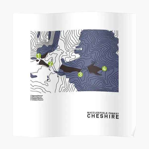 Macclesfield Forest четыре резервуара плакат домашняя современная картина забавная