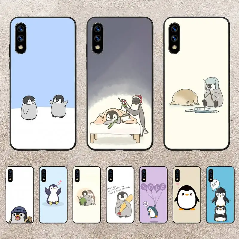 

Cartoon Penguin Phone Case For Huawei G7 G8 P7 P8 P9 P10 P20 P30 Lite Mini Pro P Smart Plus Cove Fundas