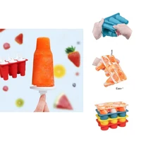 1 set creative silicone easy to clean 6 cavity ultra premium ice pop mold kitchen tools ice pop maker ice lolly mold
