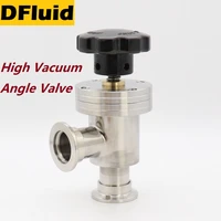 1pc 304 stainless steel kf1016254050 high vacuum angel valve high quality quick flange fittings for vacuum pump pipeline