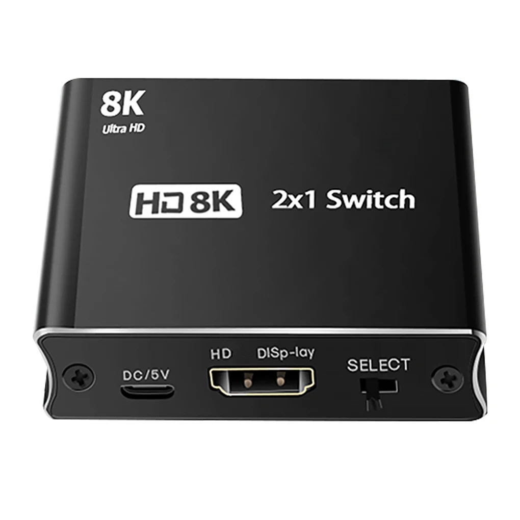 

HDMI-коммутатор 2-в-1 с питанием от USB, игровая консоль с разрешением 8 к, видеоадаптер, мультимедийный конвертер