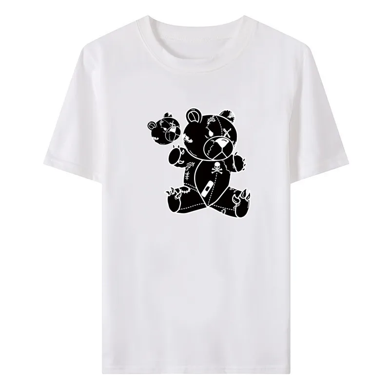 

Casual Simple Trend Summer Fashion Harajuku Cartoon Bear Print T-Shirt