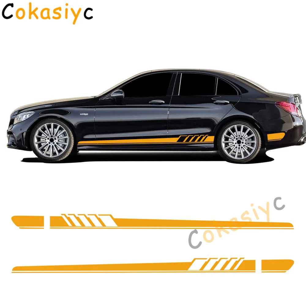 

Edition 1 Side Stripe Decal Sticker For Mercedes Benz W205 C180 C200 C63 AMG Side Skirt Body Garland