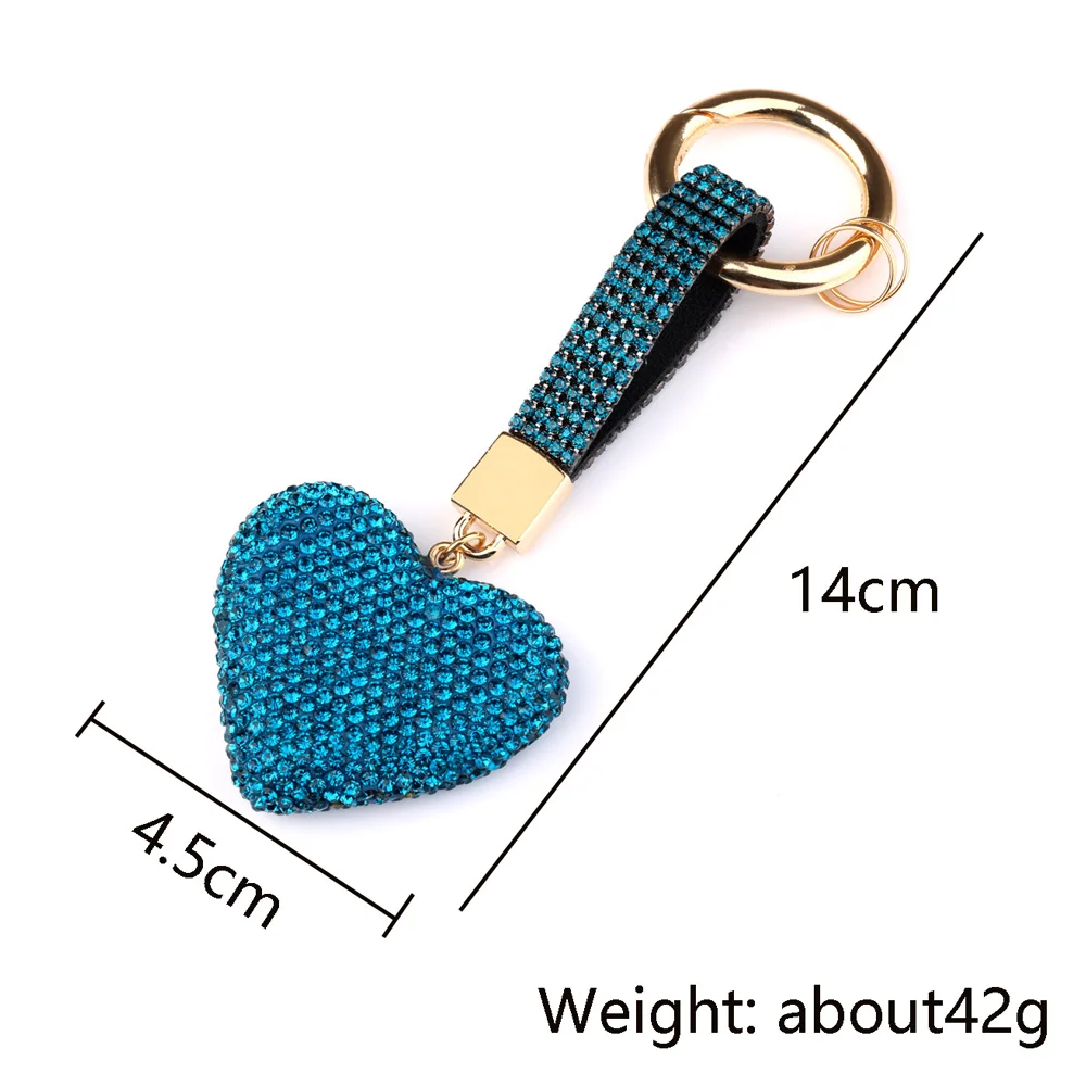 Брелок в виде сердца с кристаллами со стразами милая звезда улыбающееся лицо
