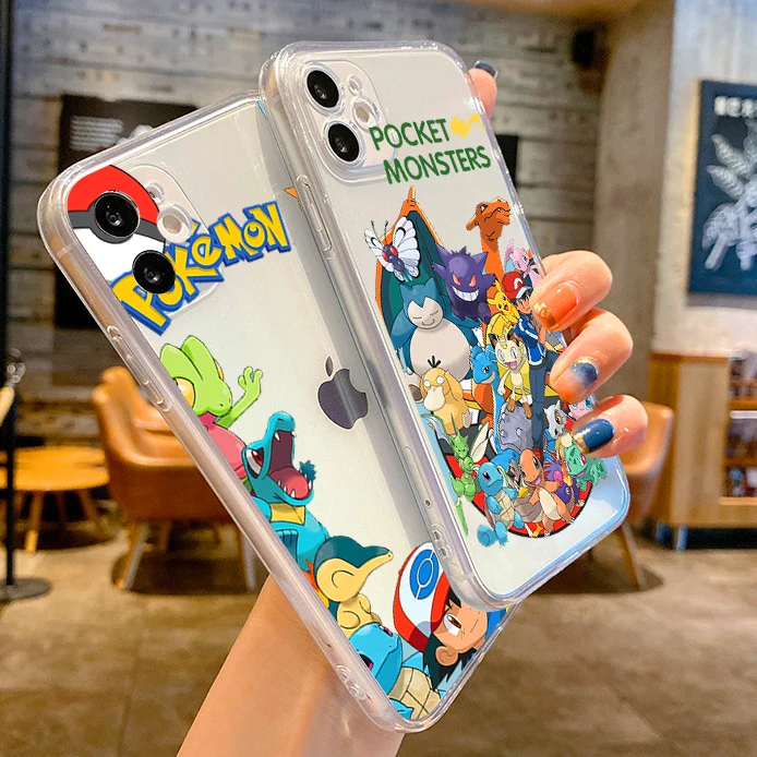 

Pokemon Pikachu Cartoon Phone Case For IPhone 11 13 Pro MAX 8 Plus 7 8 6 6S XS XR XS Max 12 Pro Game console Silicone Case Gift