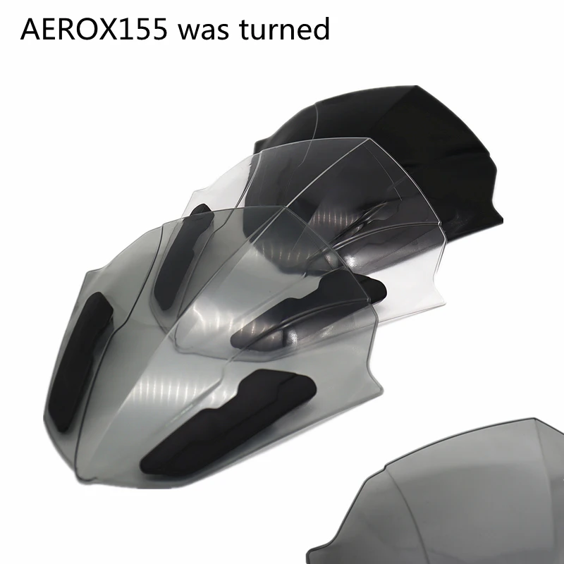 Козырёк на лобовое стекло мотоцикла для Yamaha NVX 155 V1 / Aerox V2 2021 черный