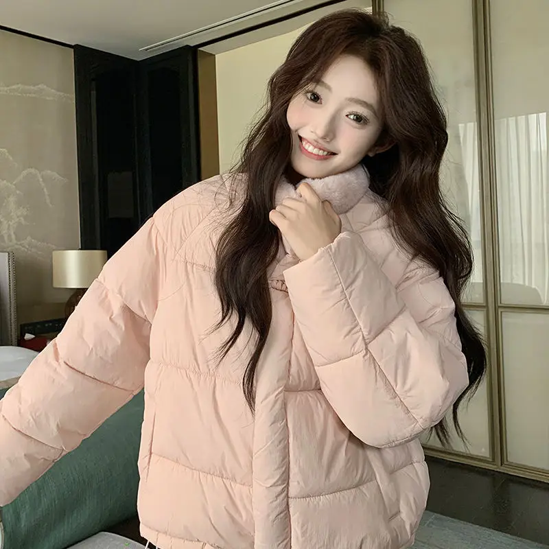 Korejpaa 2024 зимнее пальто парки Mujer китайский стиль меховой воротник лоскутное